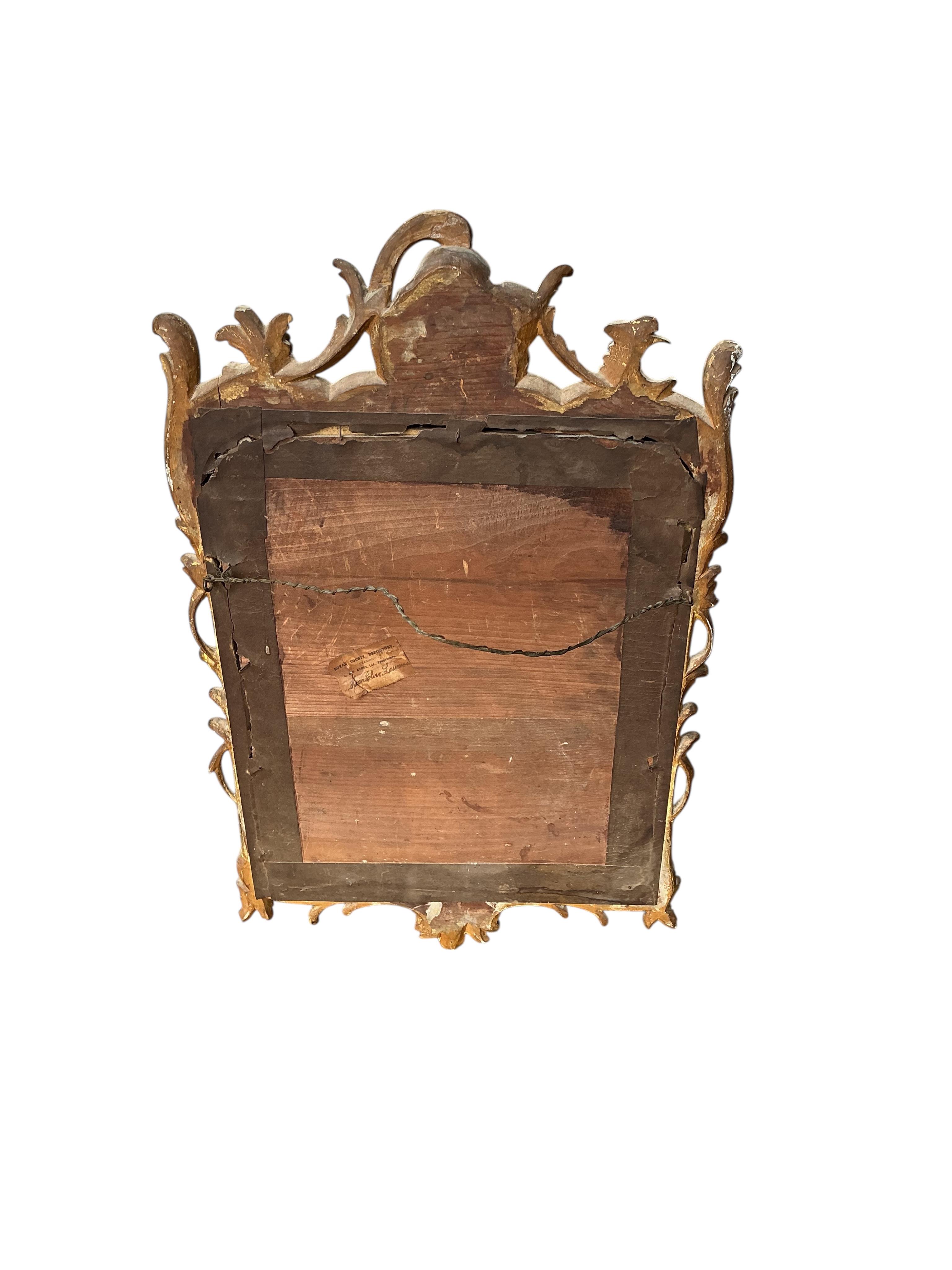 A Victorian giltwood and composition wall mirror, width 43cm, height 66cm